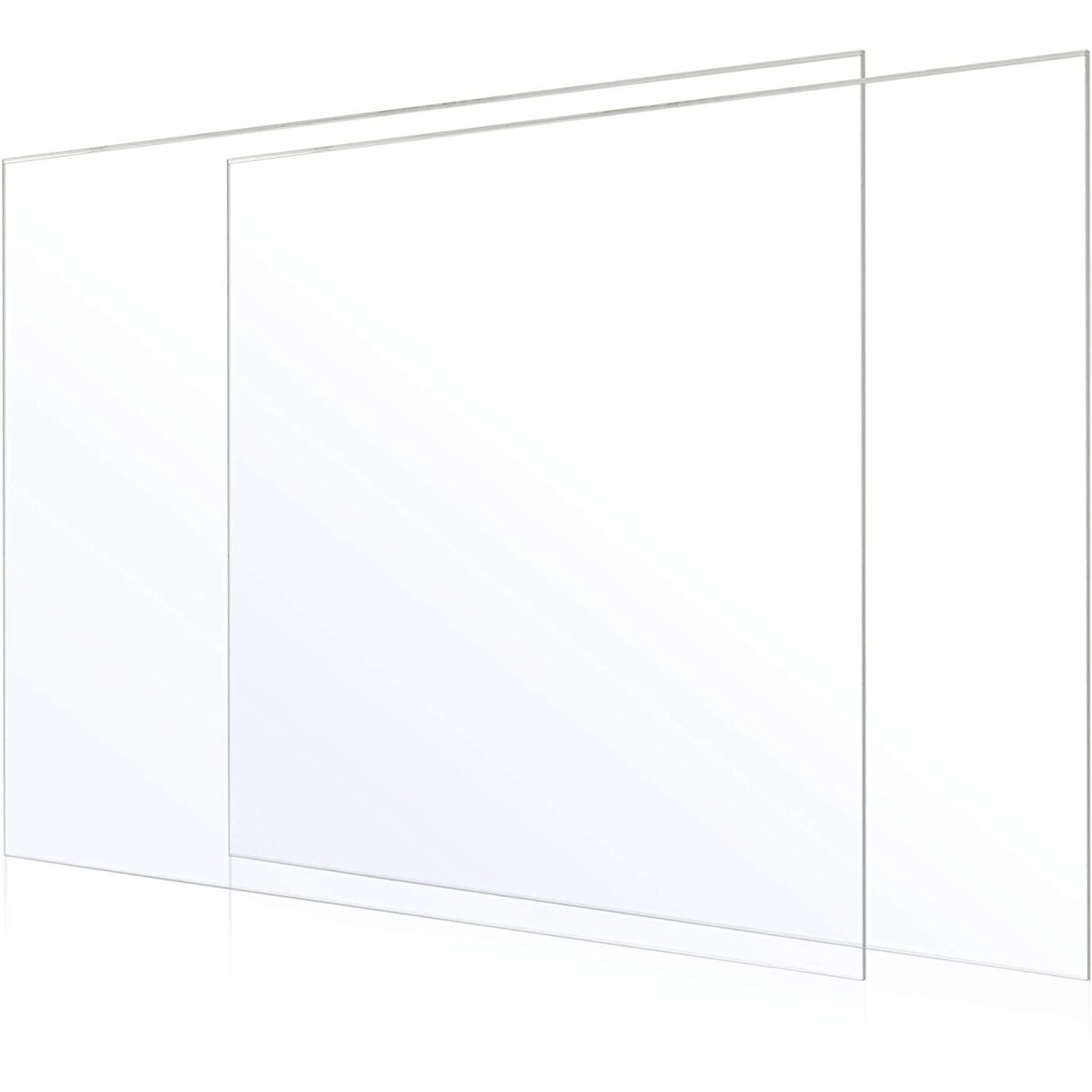 Clear Acrylic Sheet, 3mm Sign for Crafts Supplies (12 x 12 in, 2 Pack)